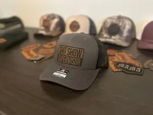 Shitshow Supervisor Leather Patch Hat Trucker Hat Leather Patch Richardson 112