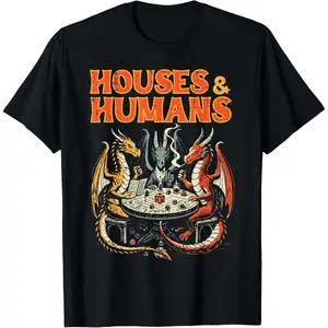 Gaming Houses Humans Funny Rpg Parody Gamer Men  T-Shirt