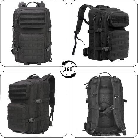 PIONERO Tactical Backpack Military ETC 40L Large Capacity Molle Webbing Design 3 Day Assault Pack with USA Flag Patch Waterproof High-Density Fabric Organized Daypack PIONERO Tactical Backpack Military ETC 40L Large Capacity Molle Webbing Design 3 Day Assault Pack with USA Flag Patch Waterproof High-Density Fabric Organized Daypack
