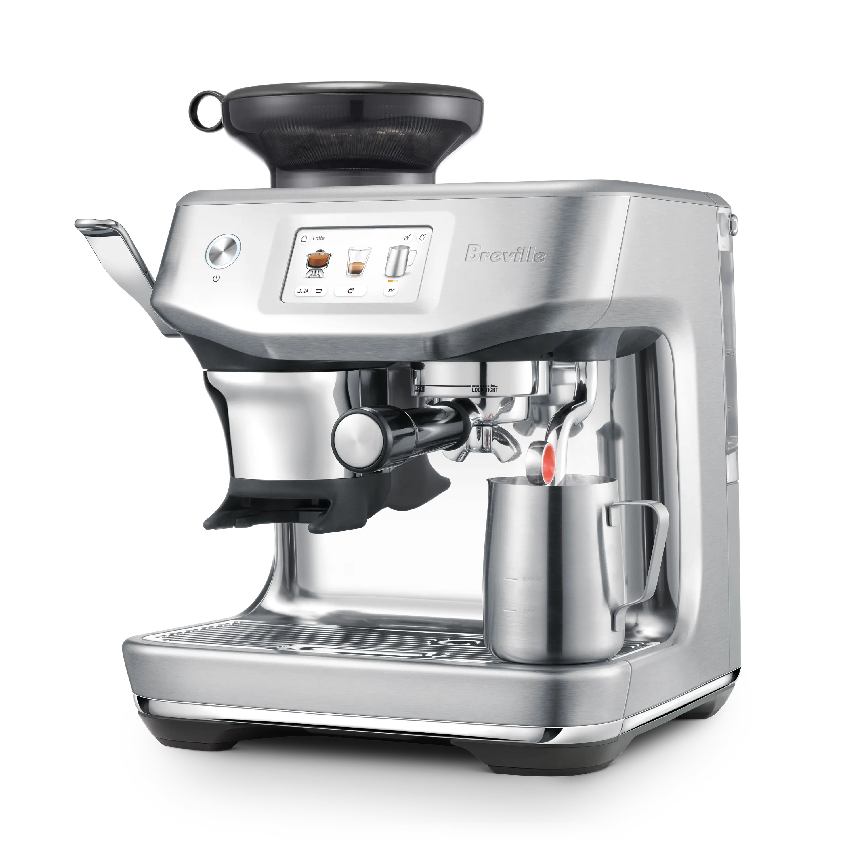 Breville Barista Touch Impress At-Home Espresso Coffee Machine - ThermoJet Heating System, Step-by-Step Barista Guidance, Precise Extraction, Hands-Free Microfoam, Cold Brew & Latte Capabilities