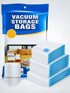 6-Pack Vacuum Storage Bags, Extra Large Vacuum Sealer Bags for Clothes, Comforters, Blankets, Pillows and Bedding, Space-Saving Closet Organization