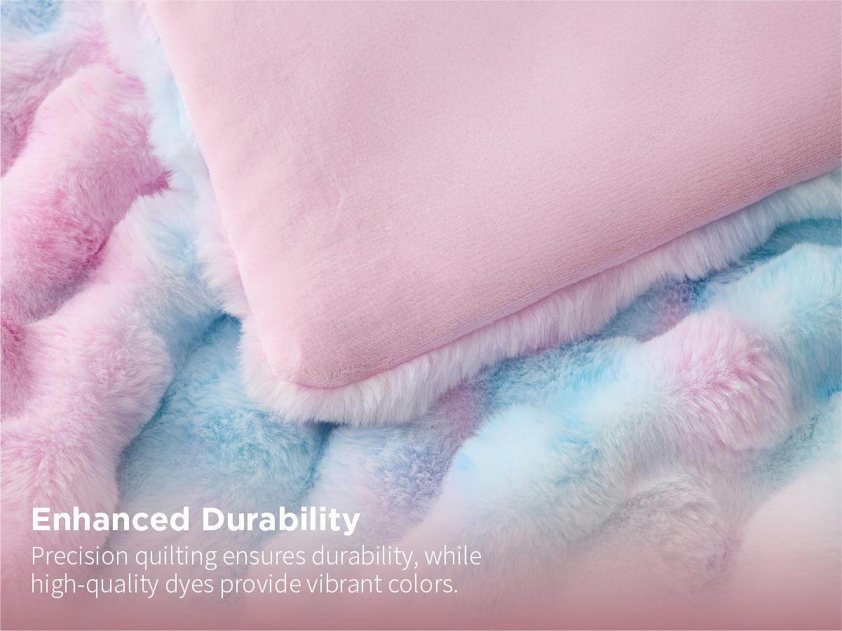 【Spring Glow Up】Bedsure Weighted Faux Rabbit Fur , Soft Fluffy Fuzzy  Cozy Plush Sherpa Fleece  Blanket, Thick Warm  Blanket Gifts for Women,The  Blanket  For Stress & Anxiety,Soft  Warm ComforterComforter