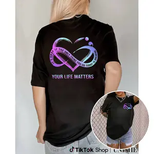 Breathe Message Suicide Prevention Tee – Support Mental Health Awareness