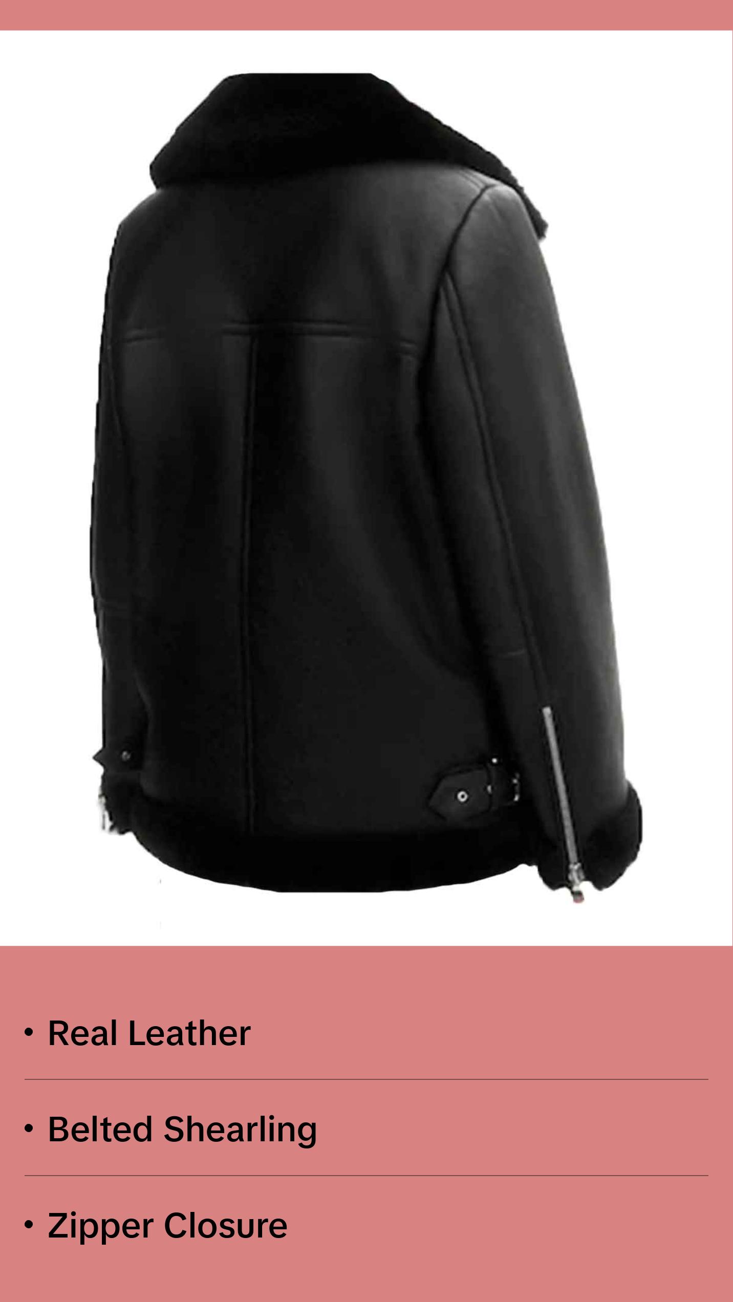 MotorCycleJackets Black Real Leather Aviator Jacket