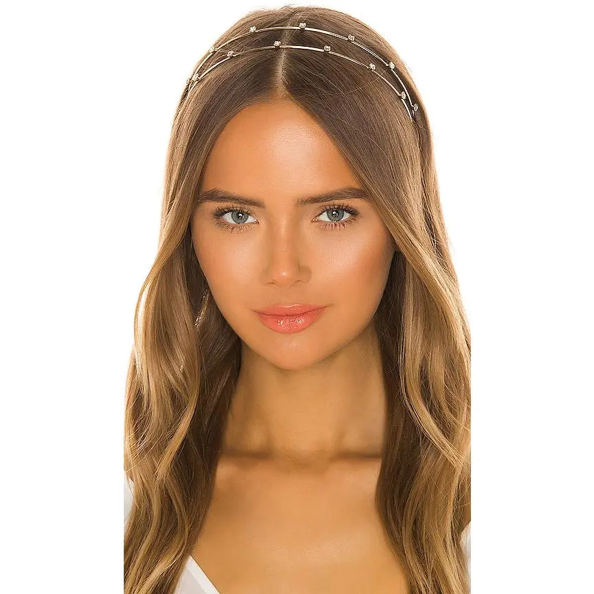 Ettika Rhinestone Headband in Gold