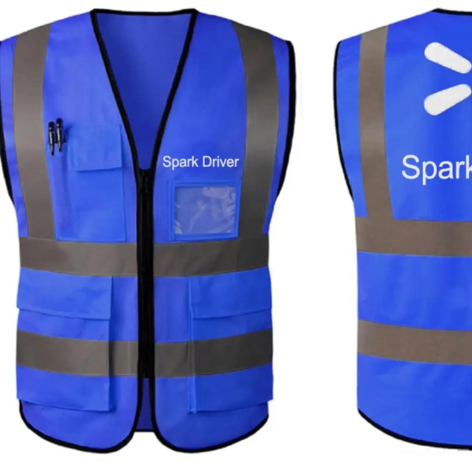 High Visibility Delivery Driver Reflective Safety Vest, One Size Fits Most  Spark Delivery Driver Vest