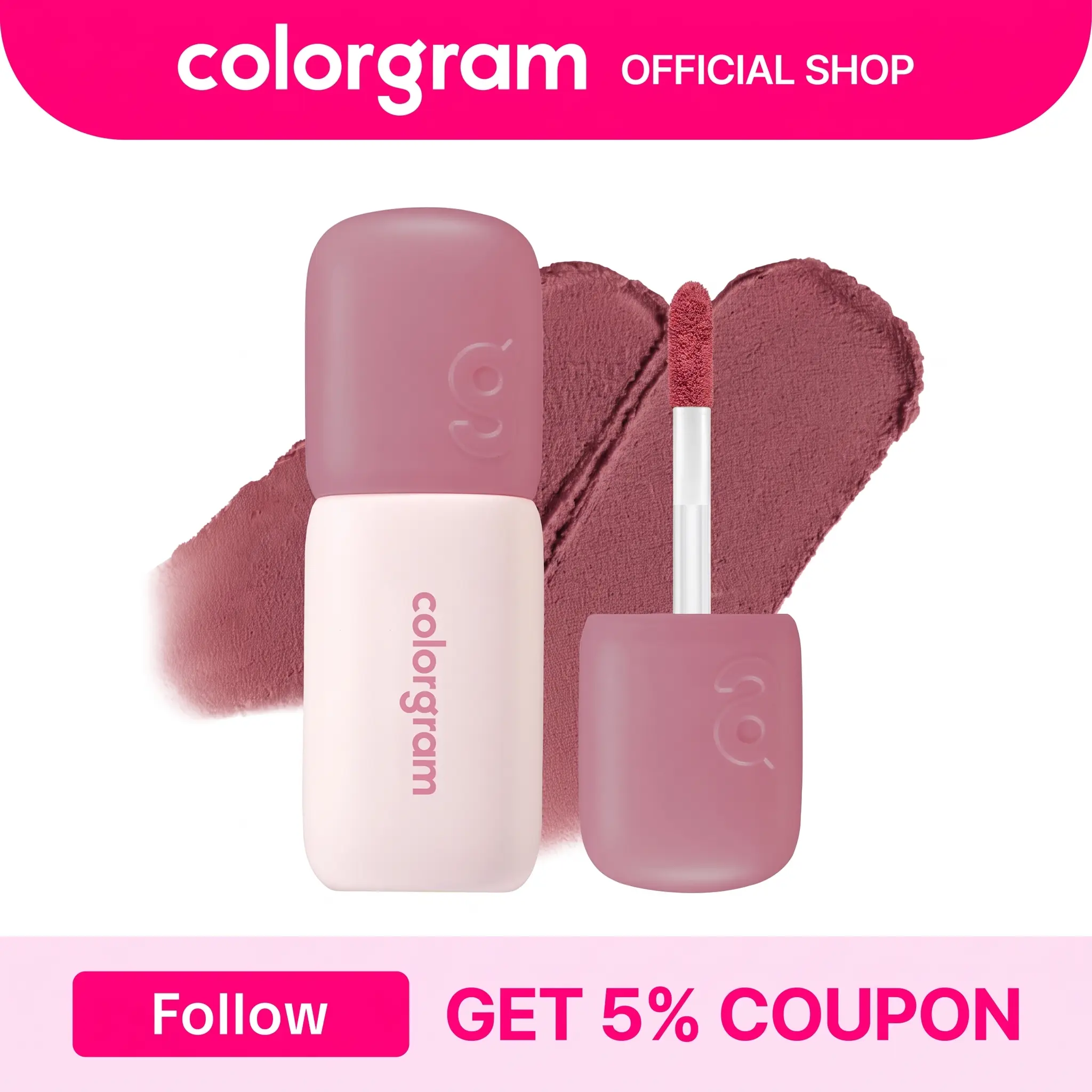 COLORGRAM NUDE BLUR TINT | K-Beauty Makeup | Soft Matte Lip Stain | Powdery Finish | 2-in-1 Lip & Cheek | Lightweight & Buildable I summervibes