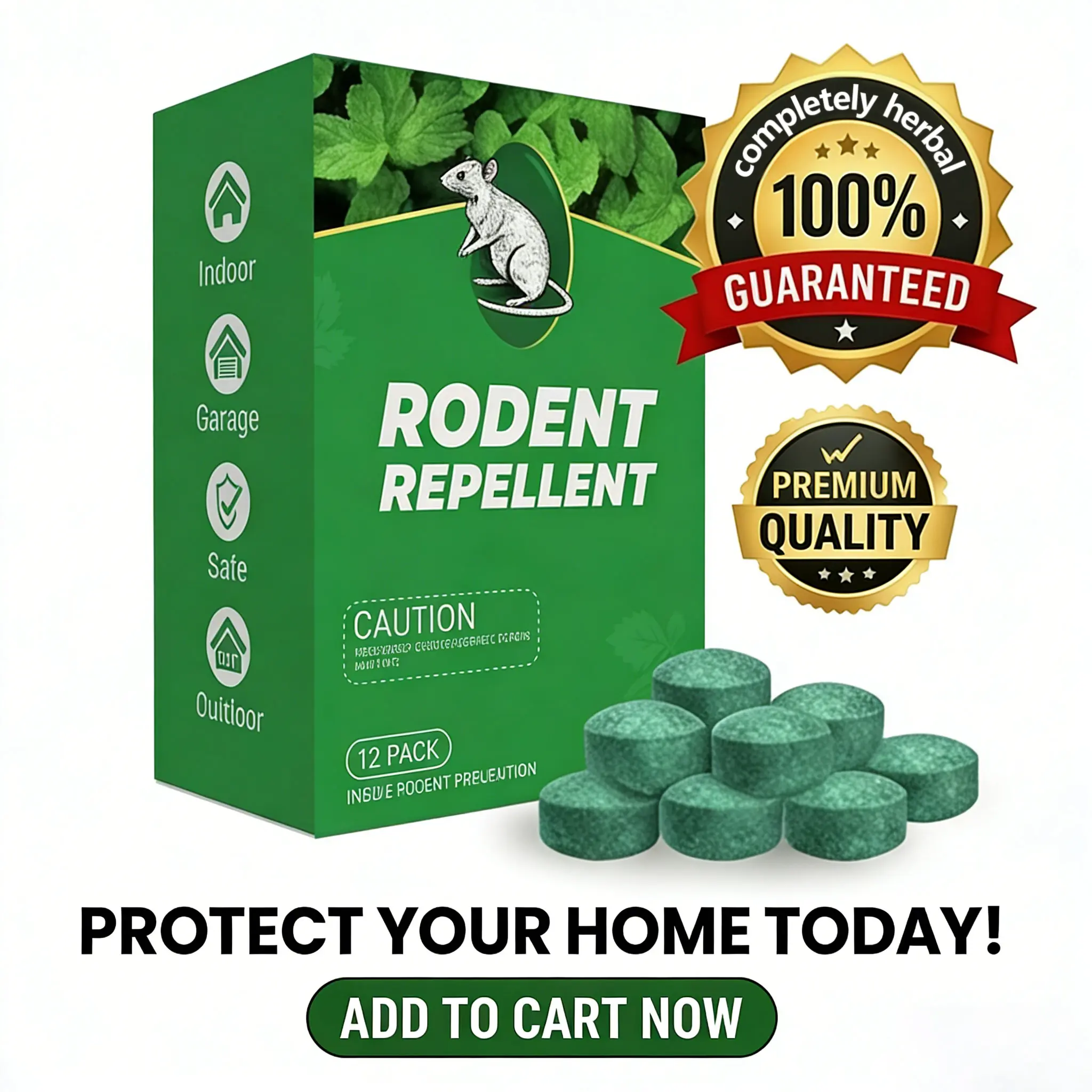 12-Pack Natural Peppermint & Lemon Oil Rodent Repellent Balls, Fast-Acting Eco-Friendly Rodent Control, Compact Safe Long-Lasting Easy-to-Use for Indoor/Outdoor (Effective Against Squirrels, Rats), Safe for Home