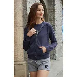 John Galt Women's Blue Zip Up Hoodie