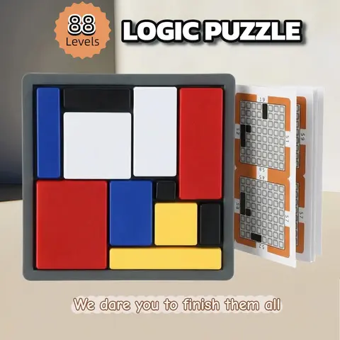 Logic Puzzle  88 Challenging Levels,Diddy toys for boys，nice cube，Brain Teaser Game for Kids & Adults, Easter gift ,Educational Logic Toy, Travel Games for Ages 7+, Gifts for Boys and Girls,cuddle box gift