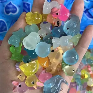 Sky Lab 100PCS Mini Glow in The Dark Animal Resin Models,  Bundle for Dollhouse Decor, Fairy Garden Decor, Birthday Party Gift, DIY Crafts, Ornaments Desktop Statue Decoration Lightweight Artistic Magical Luminous Glossy