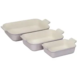 Le Creuset Heritage Stoneware Rectangular Dishes - Set of 3