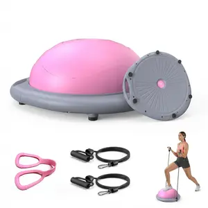 YAGUD Balance Ball Exercise Trainer, Home Gym Equipment w/ Guided Workouts & Pump, 26", Inflatable Fitness Platform for Strength Training, Standing, Balancing, and Core Workout