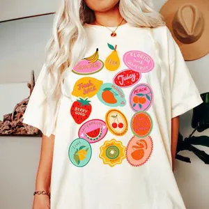 Comfort Colors Cute Fruit Shirt, Strawberry Tshirt Comfort Colors Summer Strawberry Shirt, Cottagecore Berries Tshirt, Strawberry Aesthetic Womenswean Gift for Her, Cotton Fabric
