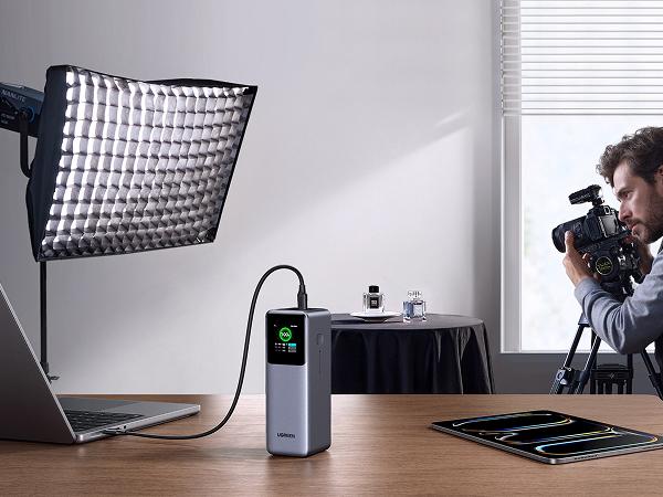 UGREEN 20000mAh 130W Power bank ,25000mAh 200W, 12000mAh 100W Fast Charging Powerbank, 65W Charger PD Super Fast Charging For iPhone 17/16/Macbook Air/Pro Lenovo Laptop, with LED Display Screen,TikTokShopSpringGlowUp,Greenish