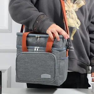 Fresh Meals, Anywhere!  8L Insulated Lunch Bag - Ultimate Portable Cooler with Leak-Proof Design & Adjustable Strap for Work, Hiking & Family Outings