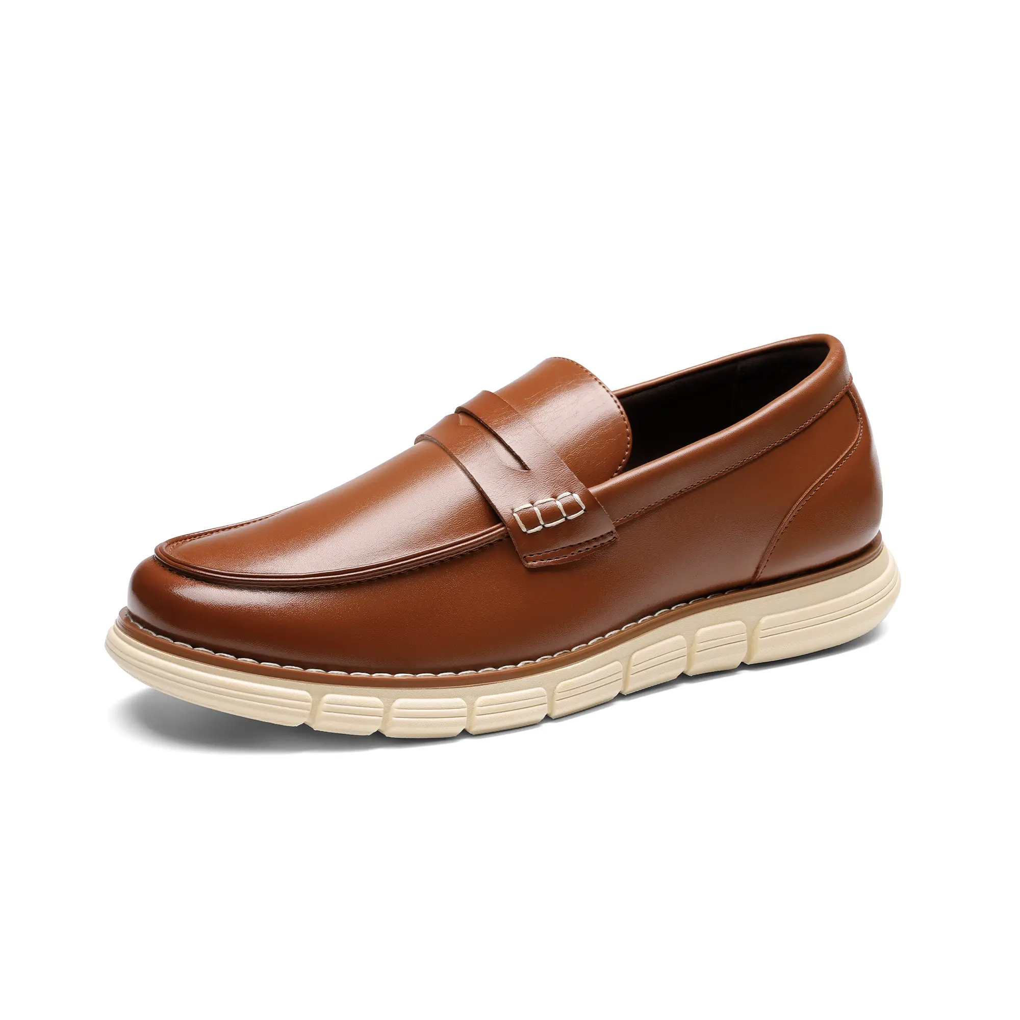 【BRUNO MARC Anniversary】 Men's Slip-On Penny Loafer Footwear - Supple PU Leather Shoes, Lightweight Flats, Casual Dress Shoes with Arch Support for All-Day Comfort, Casual Shoes, Loafers tiktokshopbacktoschool