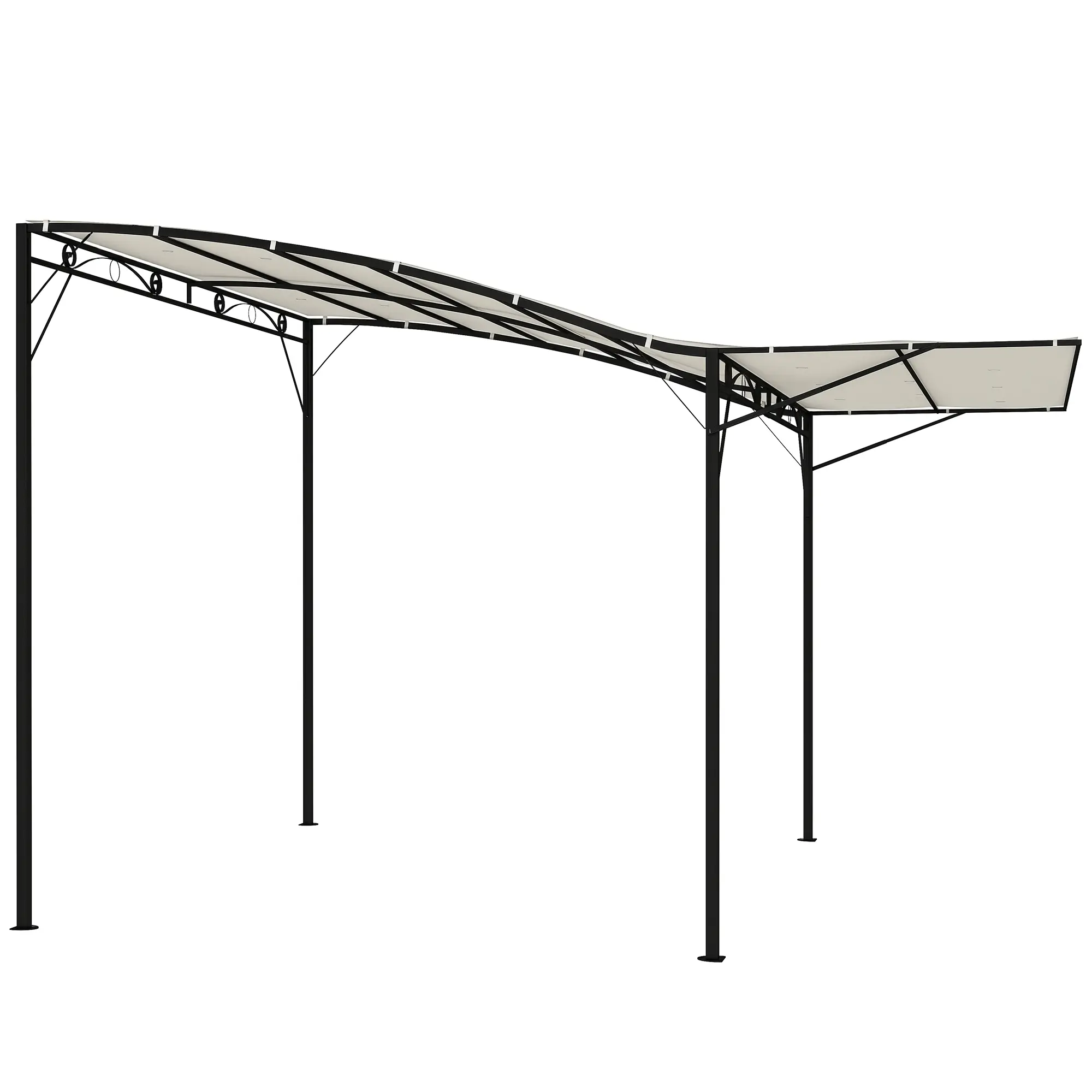 Outsunny 10' x 8' Outdoor Canopy, Heavy Duty Rectangular Shelter that Doubles as Grill Gazebo with an Adjustable, Extendable, UV-Proof Polyester Top for Patio & Garden, Blocks Dangerous Rays, Sturdy, Rust-Proof