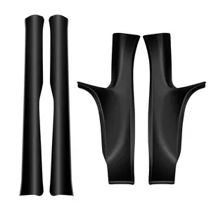 Lasfit fit For 2017-2023 Tesla Model 3 Door Sill Protector Matte TPE Front and Rear Door Entry Guard Decoration Scuff Plate Accessories