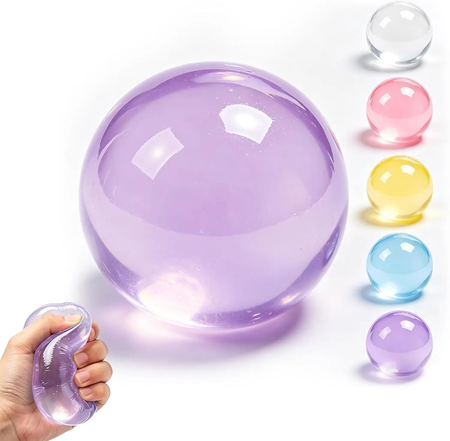 6cm Stress Relief Coconut Oil Squishy Fidget Toy Soft Coconut Oil Stress Ball No Rebound High-value Appearance Reusable Coconut Oil Squeeze Ball Adhd Desk Decor | Ultra-Soft Hand Feel-MM