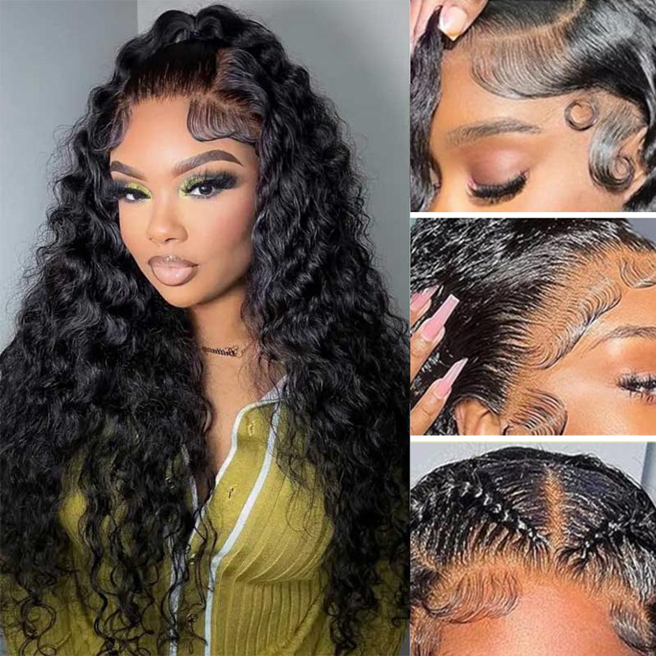 FORGIRL FOREVER Water Wave Wig 13x4 13x6 Transparent Lace Front Human Hair Wigs For Women Pre Plucked 180% Water Wave Glueless Wigs Beginner Friendly