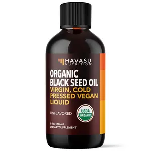 Organic Black Seed Oil - Antioxidant for Immunity, Digestion, Hair Growth & Skin Health, Joints - 8 Fl Oz Vegan Cold Pressed Liquid Superfood