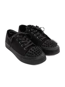 Spiked Twill Low-Top Sneaker - T.U.K.