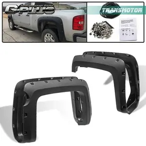 Pocket Rivet Style Fender Flares 4Pc for 2014-2018 Silverado 1500 5.8' Short Bed