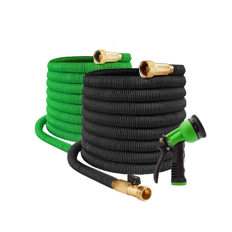 Premium Heavy-Duty Expandable Hybrid Water Hose - 3/4-in Connector, 4x Stronger Kink-Free Flexible Tube, 10-Function Nozzle, High-Pressure for Garden Watering (50, 75, 100 ft Lengths)irrigation backyard