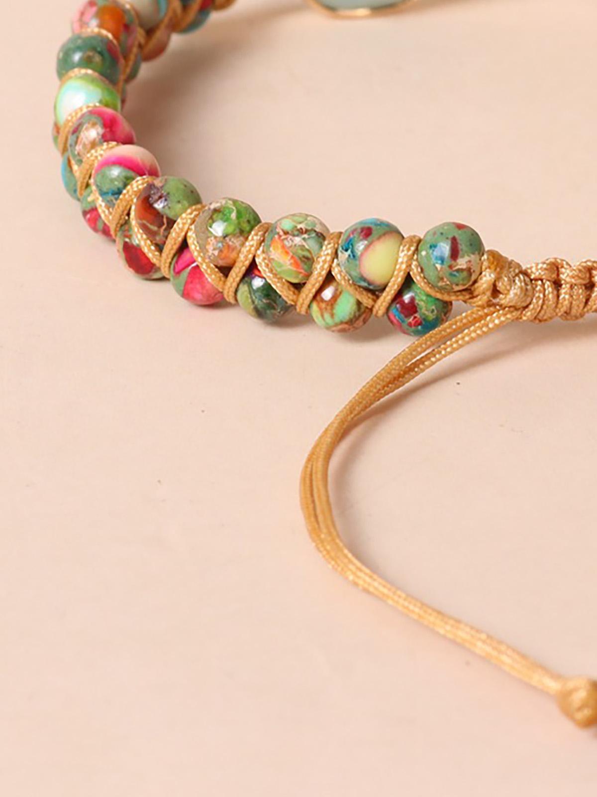 Amazonite Bracelet - Handmade Natural Gemstone Adjustable Bracelet- Healing Gemstone Bracelet for Emotional Balance and Anxiety Relief Beaded Round Amazonite Bracelet - Handmade Natural Gemstone Adjustable Bracelet- Healing Gemstone Bracelet for Emotional Balance and Anxiety Relief Beaded Round