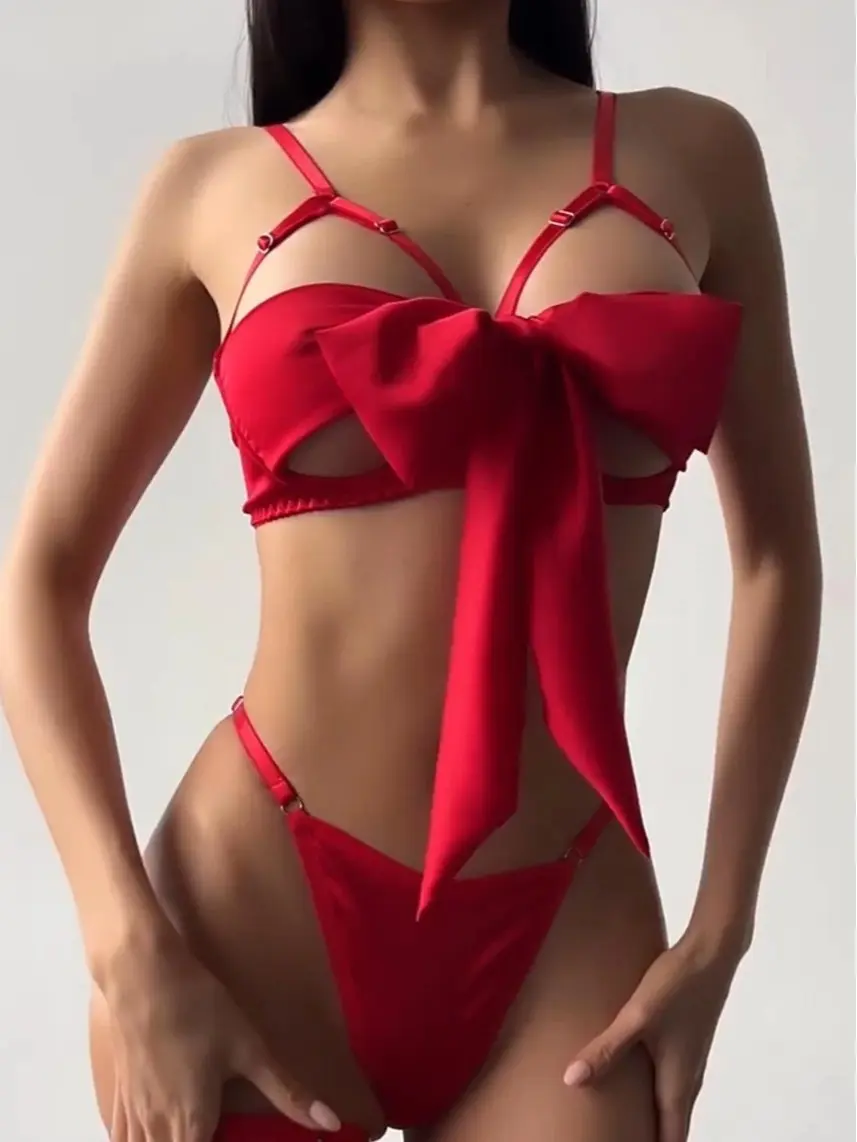 Aylin - 5-Piece Satin Garter Set Adjustable Apparel