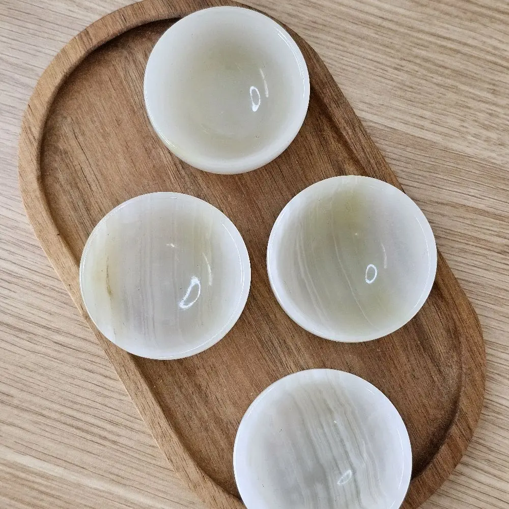 Green Calcite Crystal Bowls