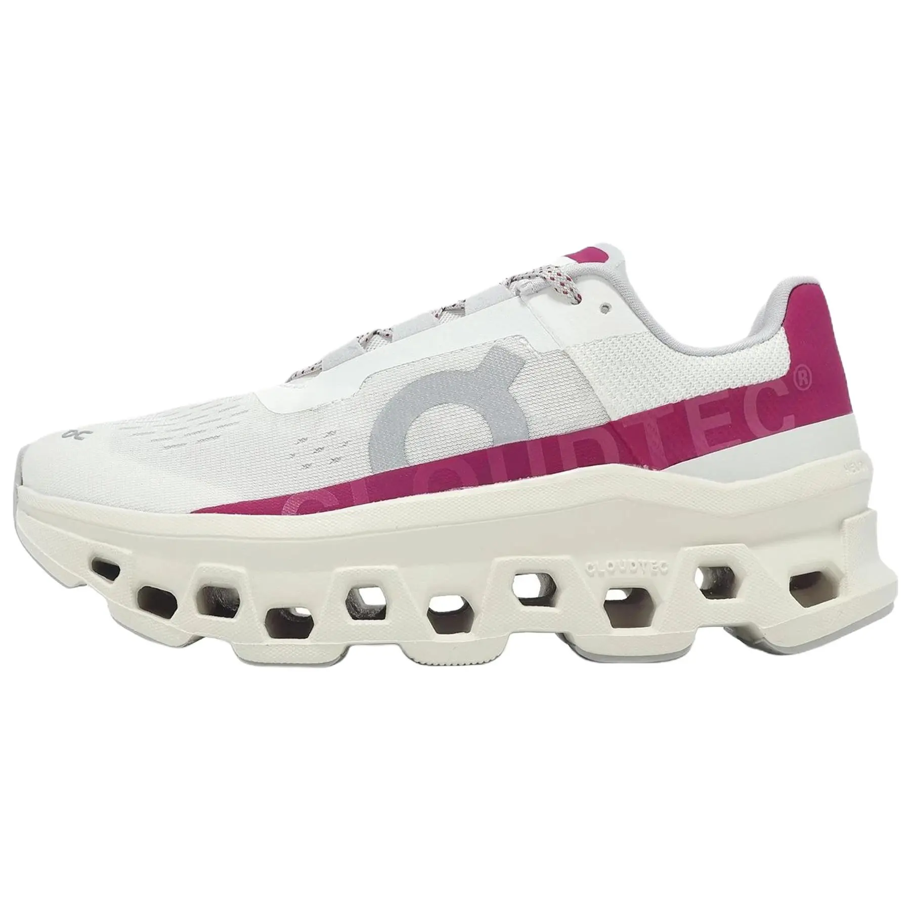 On Running Cloudmonster Ivory Grenadine Women's Perfect Running Walking Gym Shoe Breathable Durable for Everyday Use Shoe Girl, Sporty Running Shoes, Women's Shoes