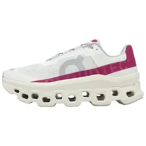 On Running Cloudmonster Ivory Grenadine Women's Perfect Running Walking Gym Shoe Breathable Durable for Everyday Use Shoe Girl