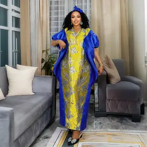 African Women's Dresses Blue/Red/Yellow/Green Traditional African Clothing Dashiki Ankara Outfits Gown Abayas Robe Muslim Kaftan Maxi Long Dress 2026 wedding guest outfits women valentine's day vacation goddess