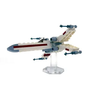 Angled Acrylic Display Stand Compatible with LEGO® X-Wing 30654 and 30386 (Polybag) - Set Not Included