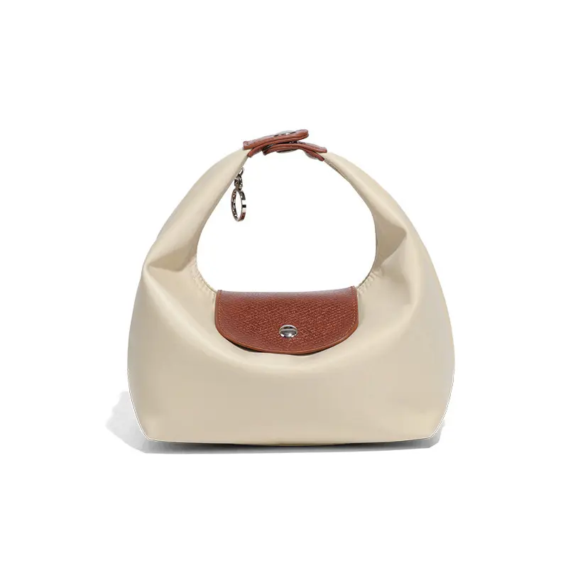 Women's Lightweight Nylon Crescent Crossbody Bag, Minimalist Shoulder Purse with Adjustable Strap, Everyday Casual Handbag
