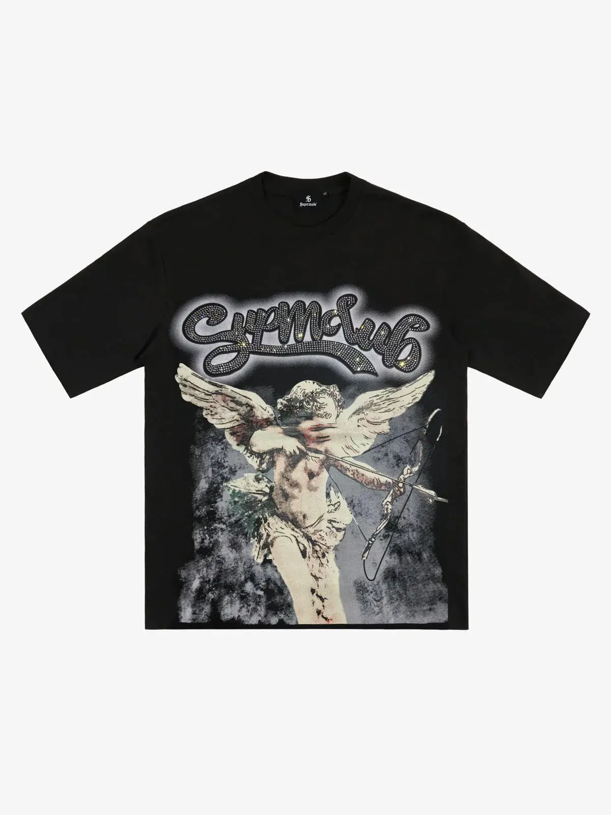 Thesupermade Retro Cupid Rhinestone Graphic T-Shirt,back to school,back to school shopping