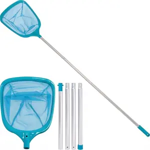 Hot Tub Skimmer Spa Net with 5ft Aluminum Pole Ultra Fine Mesh Net Handy Leaf Skimmer for Small Above Ground Pools Pick Up Fine Debris Lightweight Net