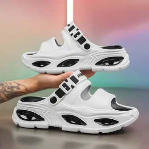 Breathable and lightweight clog men's fashion slippers, with soft EVA insoles, suitable for sports and leisure. unisex slides