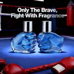 Brave Fist Men's Perfume - Blue Fist Styled Liquid Cologne, long-lasting cedarwood scent, fragrance concentration 5-15% (included in formula), exclusive gift for men, comes with car perfume