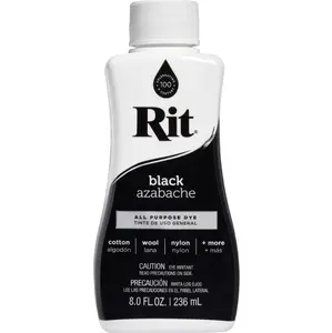 Rit Black 8 oz Liquid Fabric Dye for Clothing Décor & Crafts