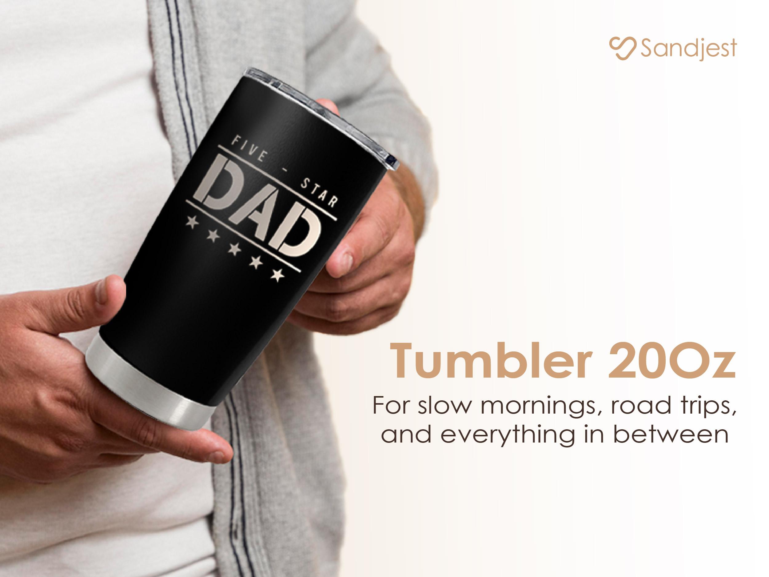 Sandjest Dad Nutrition Facts 20oz Tumbler, Stainless Steel Vacuum Insulated Portable Travel Thermal Cup, Husband Men Gift on Father's Day Christmas Sandjest Dad Nutrition Facts 20oz Tumbler, Stainless Steel Vacuum Insulated Portable Travel Thermal Cup, Husband Men Gift on Father's Day Christmas