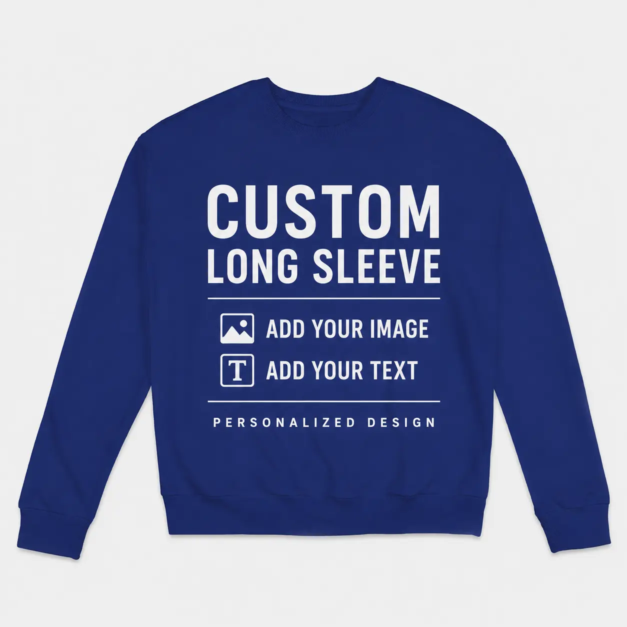 Personalized Long Sleeve Sweatshirt, Custom Photo Text Crewneck Pullover for Gifts, Teams, Events & Daily Wear Father's Day gifts, gifts for men, Independence Day gifts, funny shirts,gifts for women,good graphic tees,humorous tshirt men,trendy t-shirts