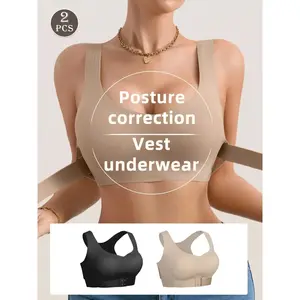 Posture Bra for Women Wireless Push Up Bralette Full Coverage Back Support Brasieres