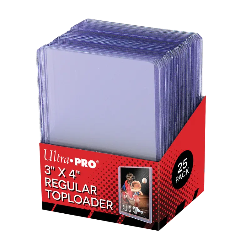 Ultra PRO 3" x 4" Clear Regular TOPLOADER® Sleeves 25ct for Standard Size Cards Durable PVC Protection