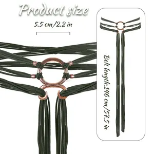 Medieval Long Rope Ring Knotted Belt for Women, Norse Witch Waist Knotted Rope Belt, Viking Renaissance Costume Accessories, Vintage Waist Belt for Halloween, Weddings, Evening Events, Parties, Festivals