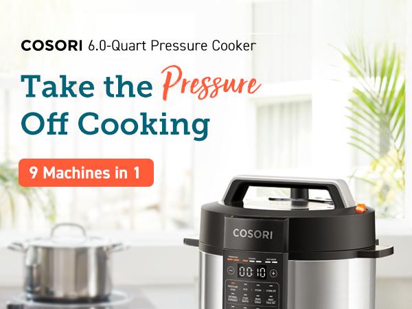 COSORI 9-in-1 6-qt Electric Instant Pressure Cooker - Instant Multi Cooker, 1100W Multifunction Kitchen Appliance with Rice, Sauté, Sous Vide, Sterilizer Modes, Stainless Steel & Aluminium Inner Pot, Safety Features,summerwins COSORI 9-in-1 6-qt Electric Instant Pressure Cooker - Instant Multi Cooker, 1100W Multifunction Kitchen Appliance with Rice, Sauté, Sous Vide, Sterilizer Modes, Stainless Steel & Aluminium Inner Pot, Safety Features,summerwins