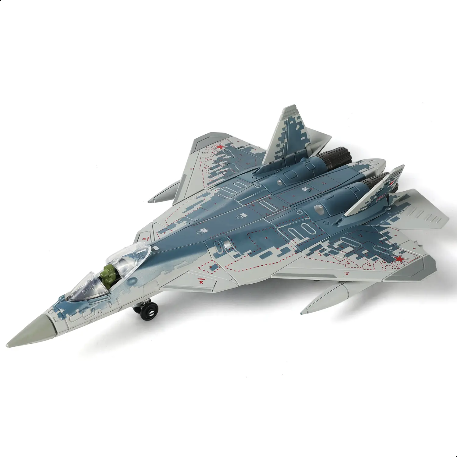 1/72 Scale Su-57 Russian Fifth-Generation Stealth Fighter Quick Build Model Kit – 31-Piece DIY Military Aircraft Plastic Building Kit, Collectible Display Gift for Adults