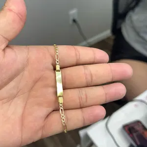 Brazalete 2.5mm en 6in para bb 10 kilates